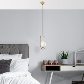 Candeeiro Suspenso Skew – Dourado – 20x171x15 cm