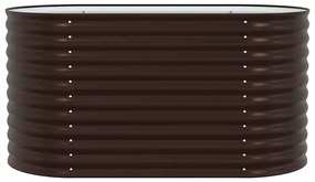 Cama Elevada para o Jardim vidaXL Castanho 160x80x81 cm Aço Galvanizad