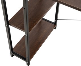 Secretária com prateleiras laterais Poe 120 x 111 x 44 cm Cor Nogueira