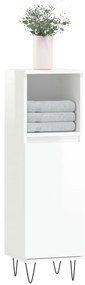 Armário de Casa de Banho  30x30x100 cm derivados de madeira branco bri