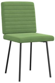 Cadeiras de jantar 2 pcs veludo verde-claro