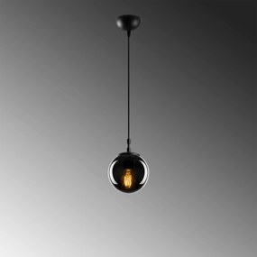Candeeiro de Teto Efe – Preto Fumado – 15 x 15 cm