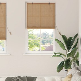 vidaXL Persianas e Sombras de Janela Marrom Claro 80 x 220 cm Bambu