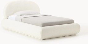 Cama de solteiro estofada em bouclé Alba