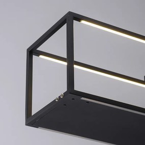 Candeeiro de suspensão design preto incl. LED com dimmer de toque - Jitske Industrial