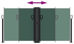 Toldo lateral retrátil 120x600 cm verde-escuro