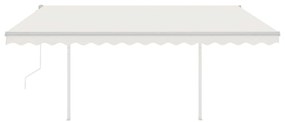 Toldo automático com LED e sensor de vento 4x3 m cor creme