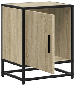 Mesa de cabeceira sonoma carvalho 40x31x50 cm madeira e metal