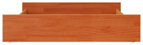 Gavetas para cama 2 pcs madeira de pinho maciça castanho mel