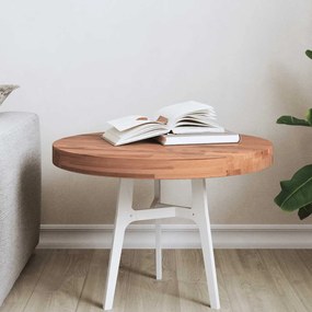 vidaXL Tampo de mesa redondo Ø50x4 cm madeira de faia maciça
