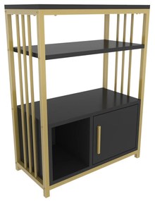 Estante Letos – Antracite e Dourado – 60x80x29,6 cm