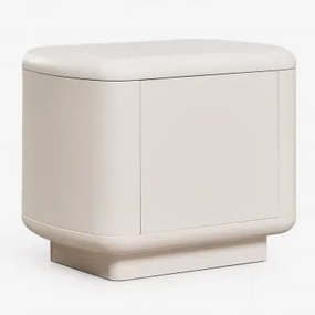 Mesa De Cabeceira 55x40 Cm Em Mdf Cixila Gardénia Branco - Sklum