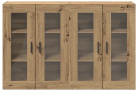 Armários de parede 2 pcs Carvalho Artisan 69,5x34x90 cm Madeira de eng