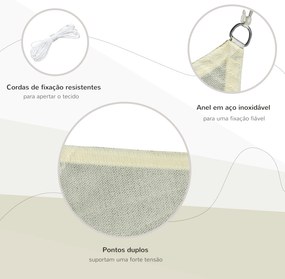 Vela de Sombra Retangular 3x4 m Toldo Vela de HDPE com Proteção UV Ane