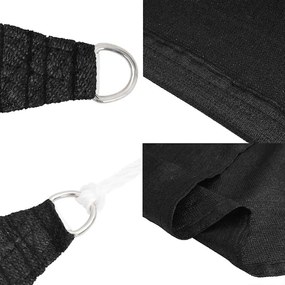 Para-sol estilo vela triangular 160 g/m² 3x4x4 m PEAD preto
