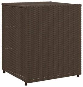 Armário de arrumação para jardim 55x59x69 cm vime PE castanho