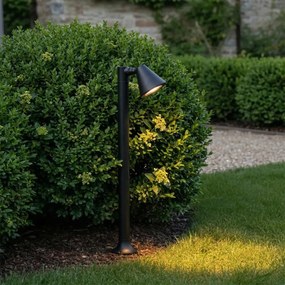 Candeeiro de exterior moderno preto ajustável 60 cm IP44 - Ciara