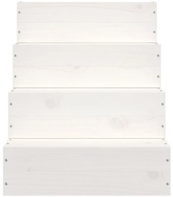 Escada p/ animais de estimação 40x49x47 cm pinho maciço branco
