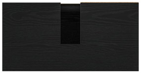 Armário de Pia de Banheiro vidaXL Carvalho Preto 65x33x60 cm Madeira d