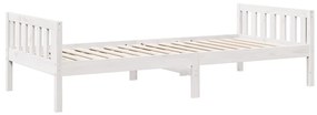 Cama de criança sem colchão 90x190 cm pinho maciço branco