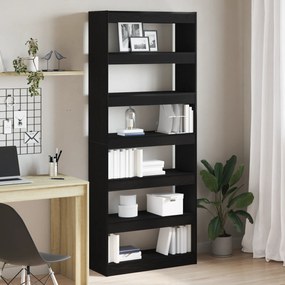 vidaXL Armário/Divisor de Ambientes Carvalho Preto 80x30x198 cm