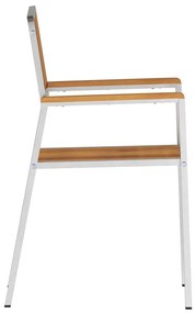 Cadeiras de Jardim Empilháveis vidaXL 8 pcs 54.5x56x87 cm Madeira de A