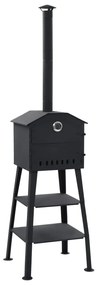 40362 vidaXL Forno para pizza a carvão p/ jardim, grés