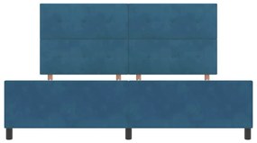 Cama vidaXL Azul Escuro 200x200 cm Veludo