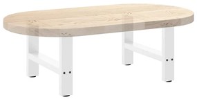 Pés para mesa de centro , brancos, 2 peças, 50x(30-31) cm, aço