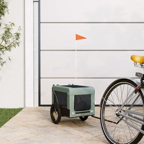 vidaXL Reboque de bicicleta p/ animais tecido oxford/ferro cinza/preto