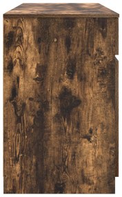 Mesa vidaXL Carvalho Defumado 140x49x76 cm Madeira de Engenharia