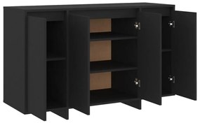 Aparador 120x41x75 cm aglomerado preto