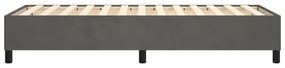 Estrutura de cama sem colchão 100x200 cm veludo cinzento-escuro