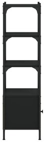 Estante c/ 3 prateleiras 41x30x109,5 cm derivados madeira preto