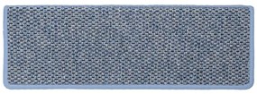 Tapetes escada adesivos aspeto sisal 30 pcs 65x21x4 cm azul