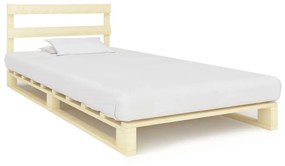 285242 vidaXL Estrutura de cama em paletes pinho maciço 100x200 cm