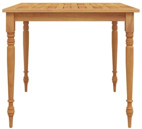 Mesa Batávia 85x85x75 cm madeira de teca maciça