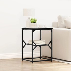 Mesa Lateral vidaXL Black Oak 41x40x60 cm Madeira Revestida