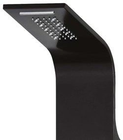 Coluna de duche em alumínio 20x44x130 cm preto