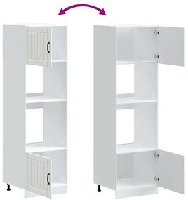 Armários forno 2 pcs Kalmar derivados de madeira branco