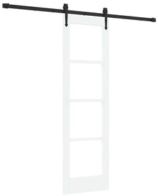 Porta Deslizante vidaXL com Conjunto de Hardware Branca 61x198,5 cm Ma