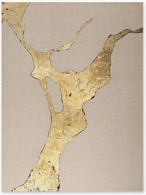 Quadro em tela pintado à mão Horizon Gold