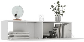 Móvel de TV 120x30x30 cm contraplacado branco