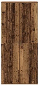 Armário de Sapatos Madeira Velha 80x39x180 cm Madeira Derivada