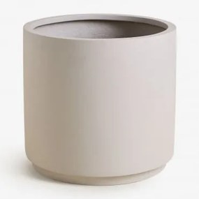 Vaso De Flores Em Polipedra Saturno Cinzento Areia & Ø45 Cm - Sklum