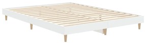 Estrutura de cama 135x190 cm derivados de madeira branco