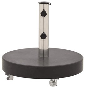 Base de guarda-sol redonda granito 30 kg preto