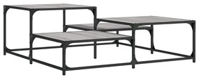 Mesa de centro 107x107x40 cm derivados de madeira cinza sonoma