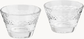Castiçais de vidro em cristal, conjunto de 2