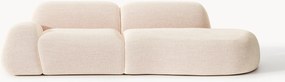 Módulo com chaise longue em bouclé Wolke (3 lugares)